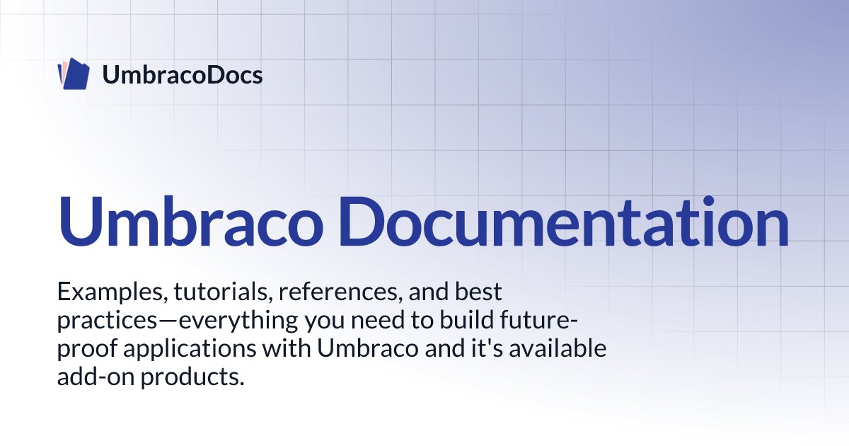 sxfie's tweet card. Examples, tutorials, references, and best practices—everything you need to build future-proof applications with Umbraco and it's available add-on products.