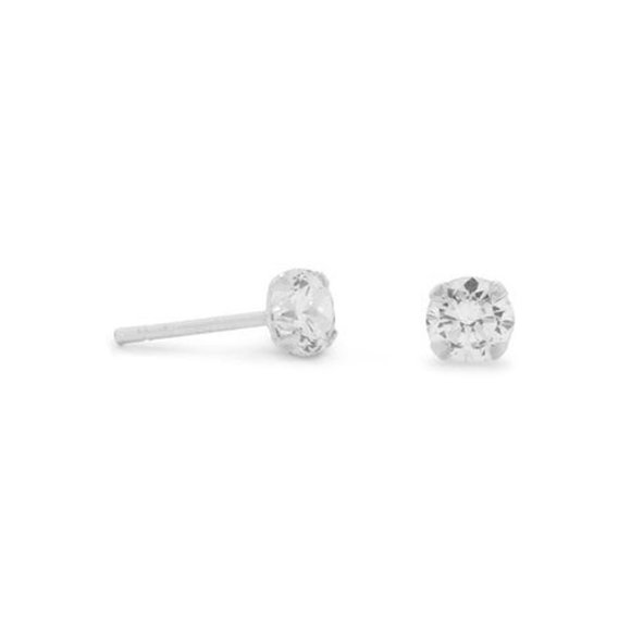 wilkimpcs's tweet card. 4mm CZ Stud Earrings Polished 4mm CZ sterling silver stud earrings. .925 Sterling Silver