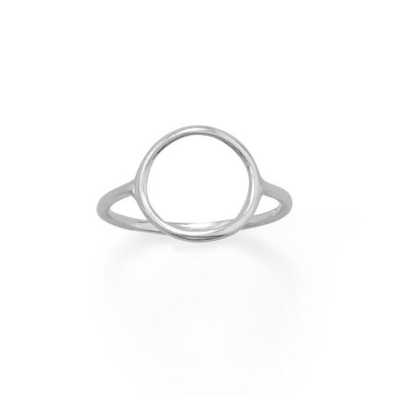 wilkimpcs's tweet card. Precious Open Circle Ring Item #: 83837 Keep it simple! Sterling silver ring features an 11.5mm open circle design on a 1.1m round band. Available in whole sizes 5-9. .925 Sterling silver