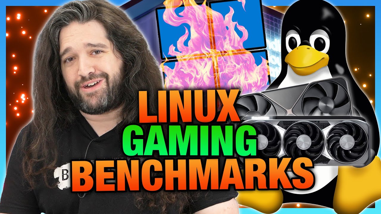 GamersNexus's tweet card. RIP Windows: Linux GPU Gaming Benchmarks on Bazzite