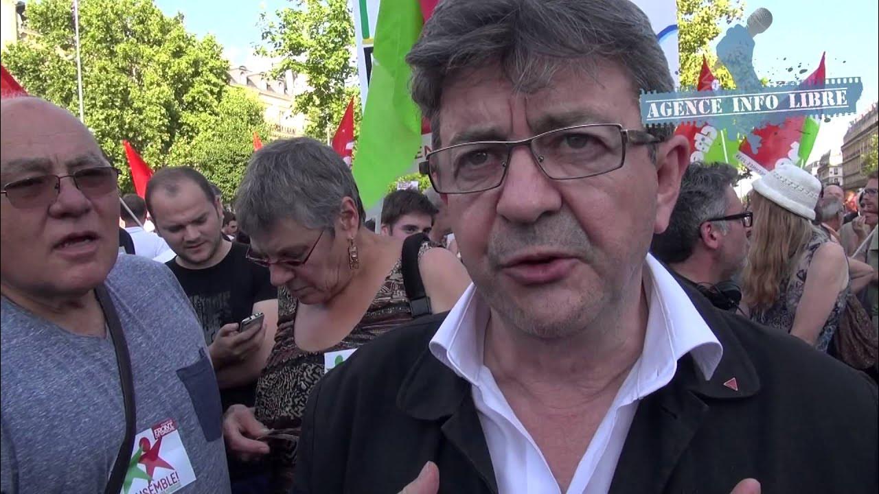 le_web_journal's tweet card. Grèce : Un Jean-Luc Mélenchon en grande forme face aux journalistes