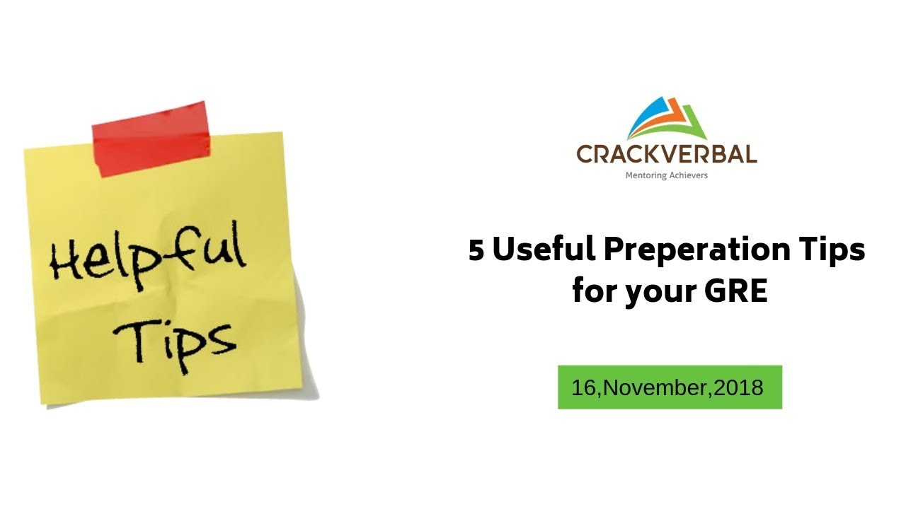 AskCrackVerbal's tweet card. 5 Useful Tips for Your GRE Preparation (Webinar)