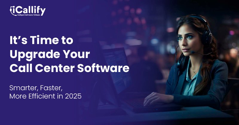 icallify's tweet card. Old dialers are costly. Upgrade your call center software in 2025 to leverage AI, automation, and modern tools for better efficiency and customer experience.