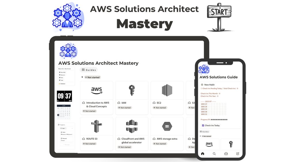 yourclouddude's tweet card. 🧠 AWS Solutions Architect Mastery (SAA-C03) Your all-in-one Notion system to learn AWS, master real-world architectures, and pass the SAA exam — faster & smarter.📸 PreviewHere’s a sneak peek at...