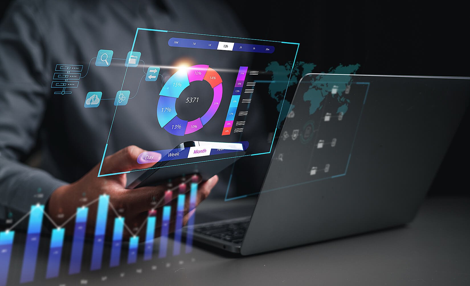 slidebean's tweet card. By solving core issues of access, usability and context, AI is changing the way we interact with data. The future isn't dashboards; it's conversations.