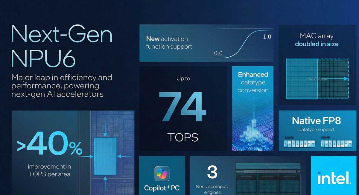 HardwareCooking's tweet card. Un nouveau rapport relayé par le leaker @jaykihn0 suggère qu’Intel prépare une NPU de nouvelle génération particulièrement agressive pour ses processeurs Nova Lake. Baptisée NPU6, cette nouvelle...