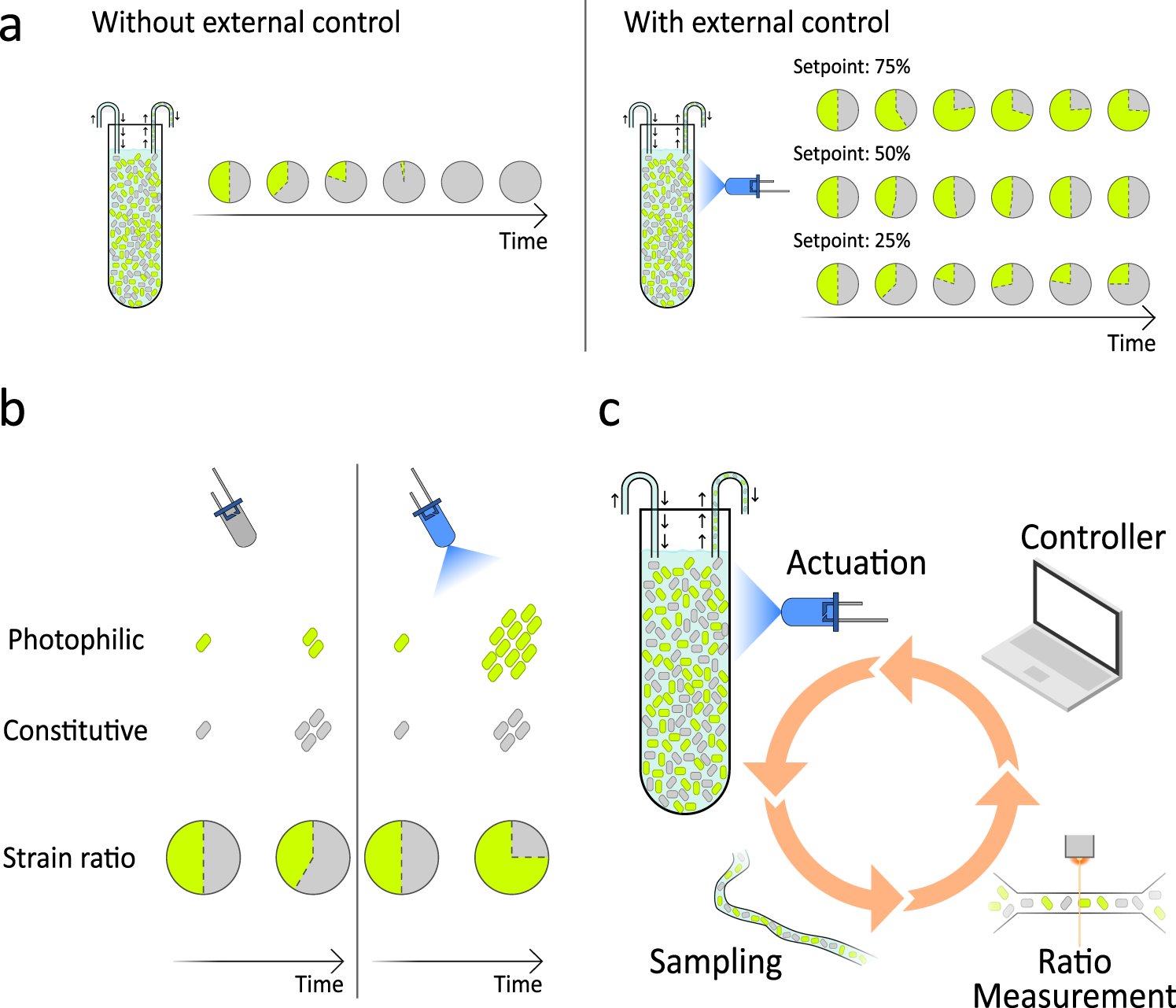 KhammashLab's tweet card. Nature Communications - Communities of microbes play important roles in natural environments and hold great potential for deploying division-of-labor strategies in synthetic biology and...