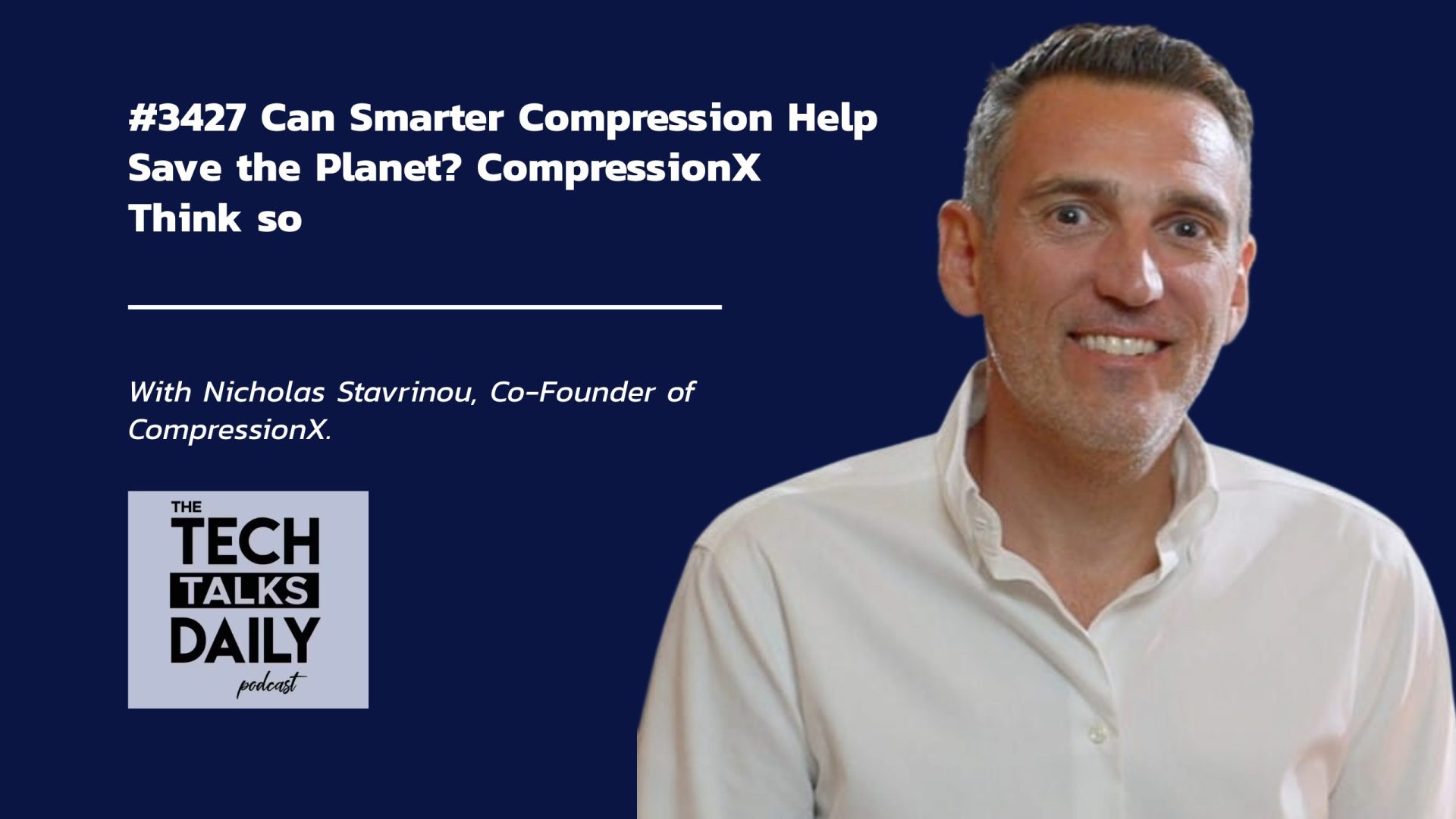 NeilCHughes's tweet card. Nicholas Stavrinou, co-founder of CompressionX, a company rethinking lossless compression. Nicholas shares how a mathematical paradox in a university notebook grew into a technology that promises...