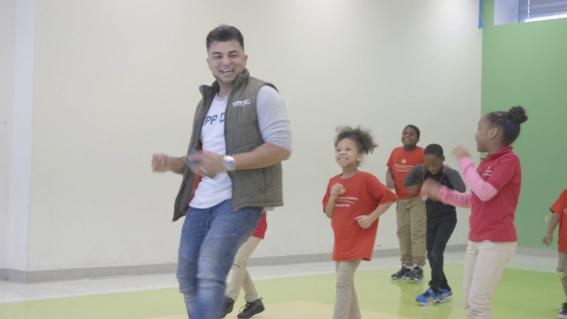 MrSortosClass's tweet card. These first graders have some serious moves thanks to their dance teacher.