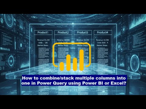 PowerBIWeekly's tweet card. How to combine multiple columns into one in Power Query using Power...