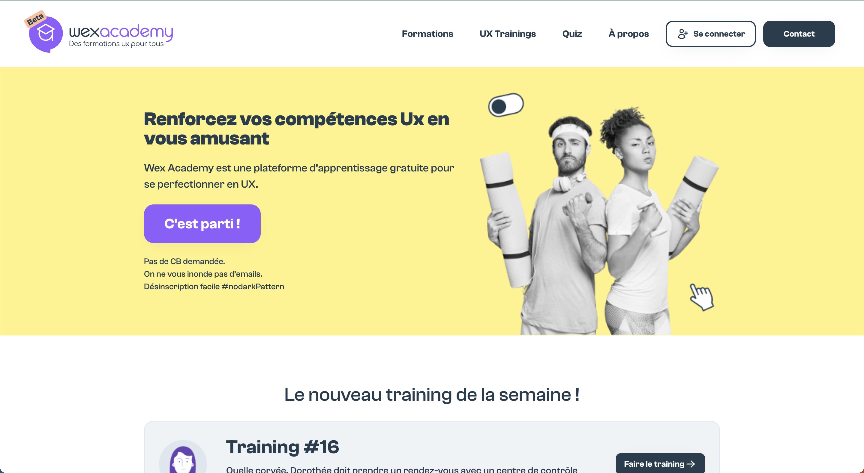 Wexperience's tweet card. Hello, nous sommes la WEX Academy ! Une (future) plateforme d’apprentissage en ligne pour tous ceux qui veulent faire de l’UX design.