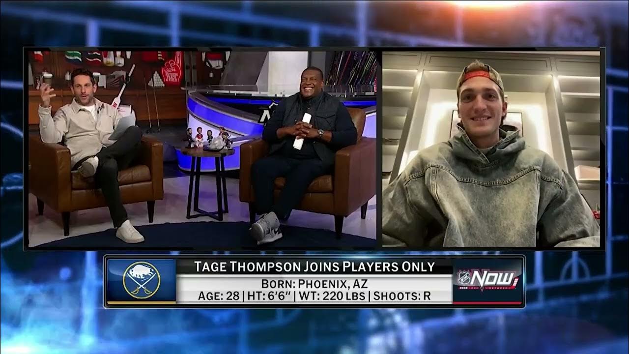 kdogg7775's tweet card. Players Only: Buffalo Sabres star Tage Thompson joins
