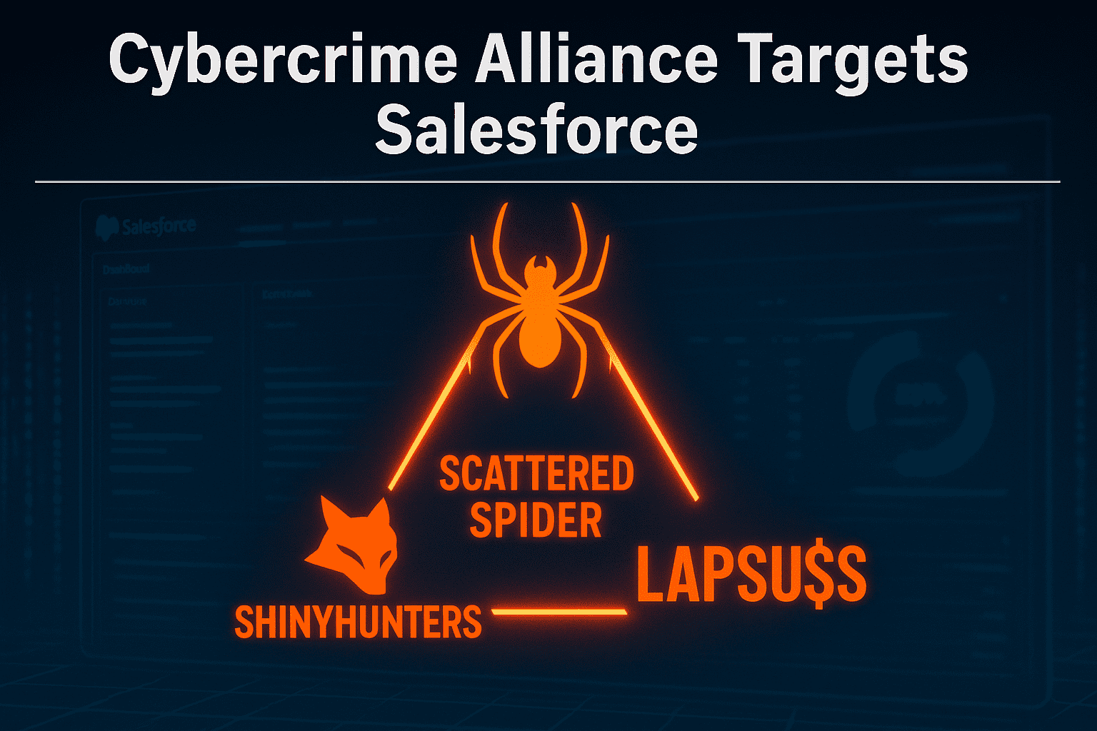 the_yellow_fall's tweet card. A consortium of LAPSUS$/ShinyHunters hackers launched an EaaS campaign, claiming 1 billion records stolen from 39 Salesforce customers, and demanded a ransom before an October 10 deadline.