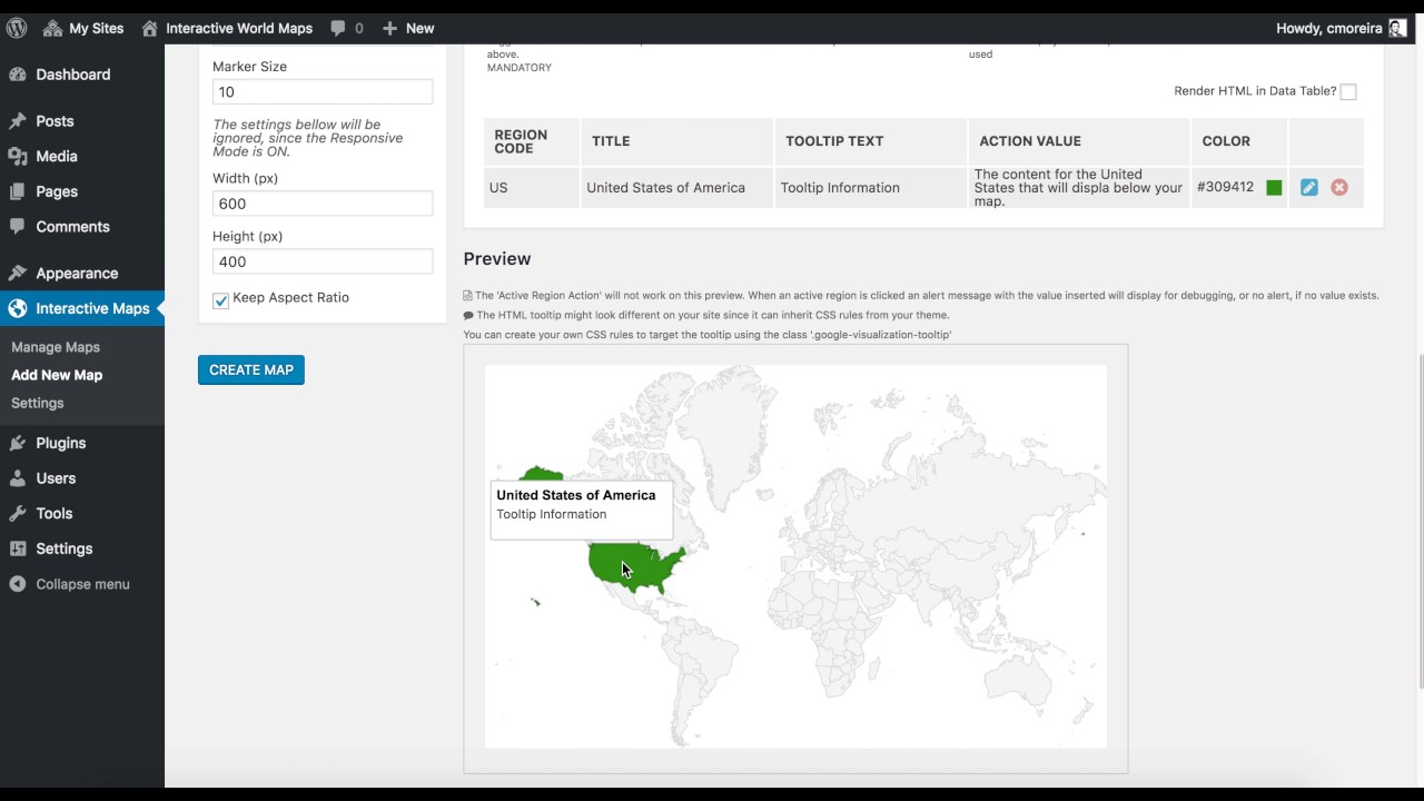 ProFab3D's tweet card. Interactive World Maps Plugin - Quick Overview