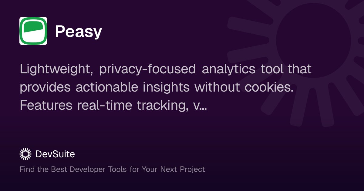 devsuiteco's tweet card. Lightweight, privacy-focused analytics tool that provides actionable insights without cookies. Features real-time tracking, visitor journeys, and conversion funnels.