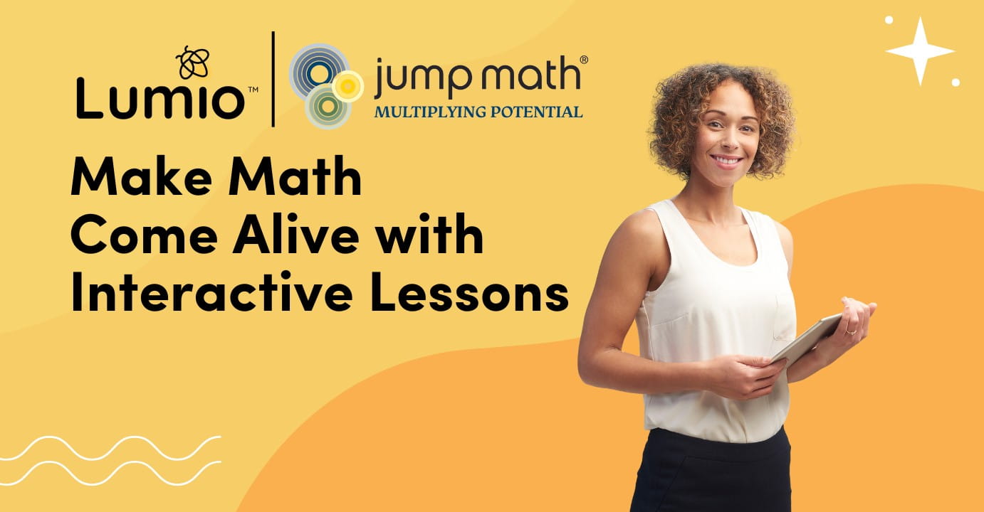 LumioSocial's tweet card. Lumio: Interactive Math Lessons with Lumio and JUMP Math