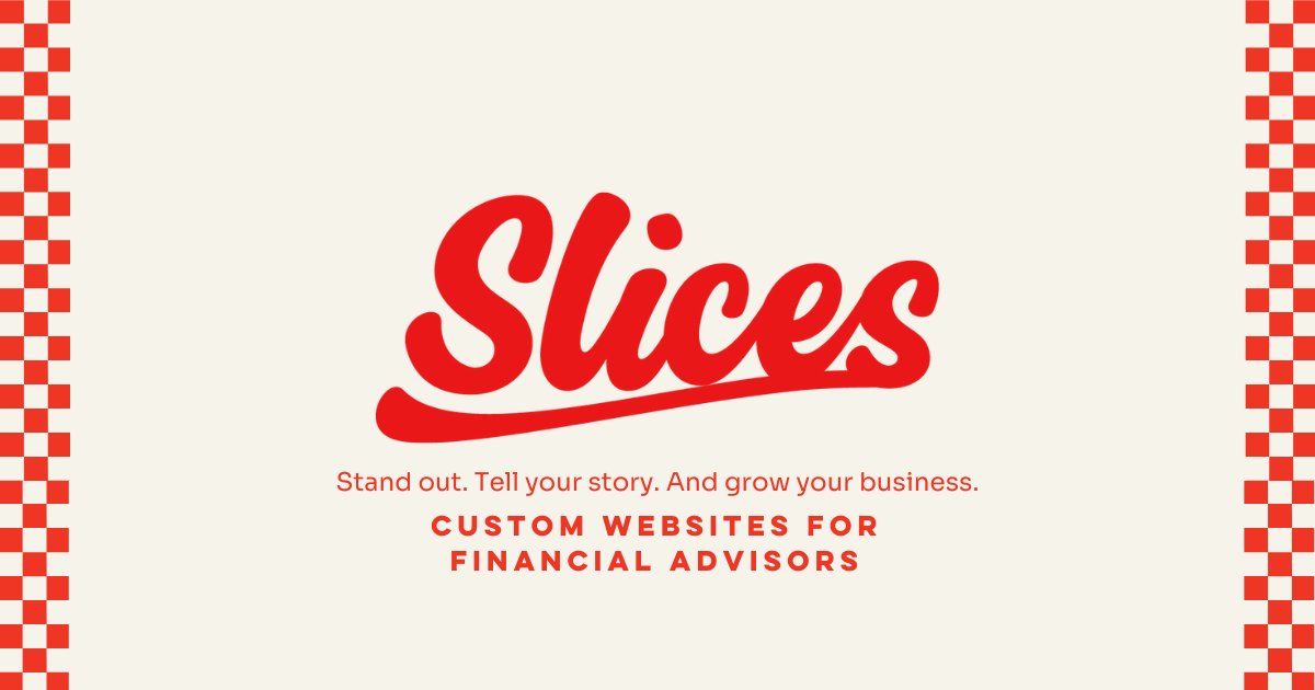 slices_design's tweet card. Custom websites for financial advisors that help you stand out, tell your story, and grow your business.