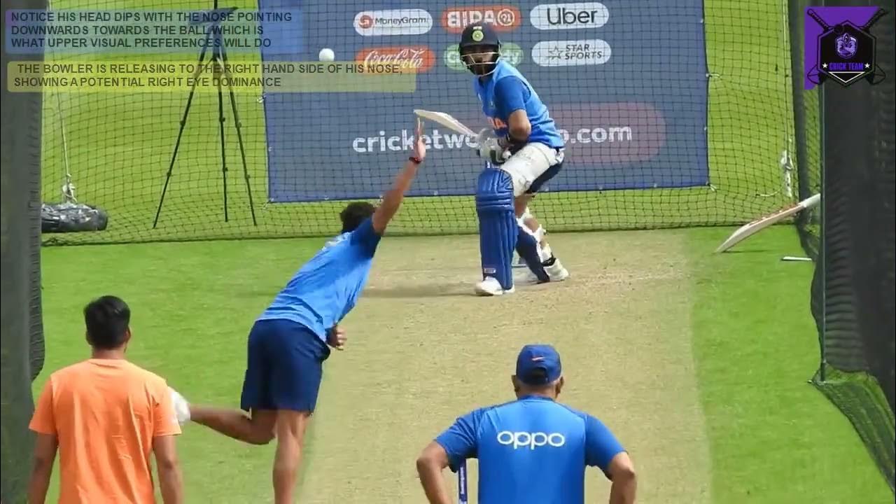 motorprefcoach's tweet card. Virat Kohli Batting in Nets vs Spinners Right Eye and Upper Field...