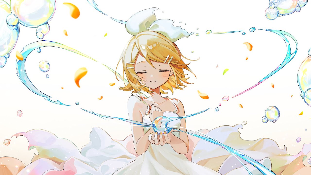 gome_ie_san's tweet card. シャボン玉さらさ (NT Edition) / 鏡音リンNT