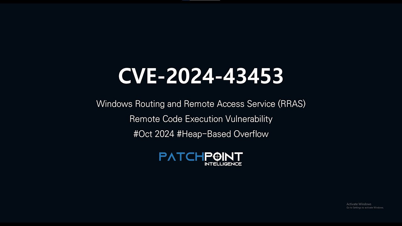 _patchpoint_'s tweet card. CVE-2024-43453: Windows Routing and Remote Access Service(RRAS)...