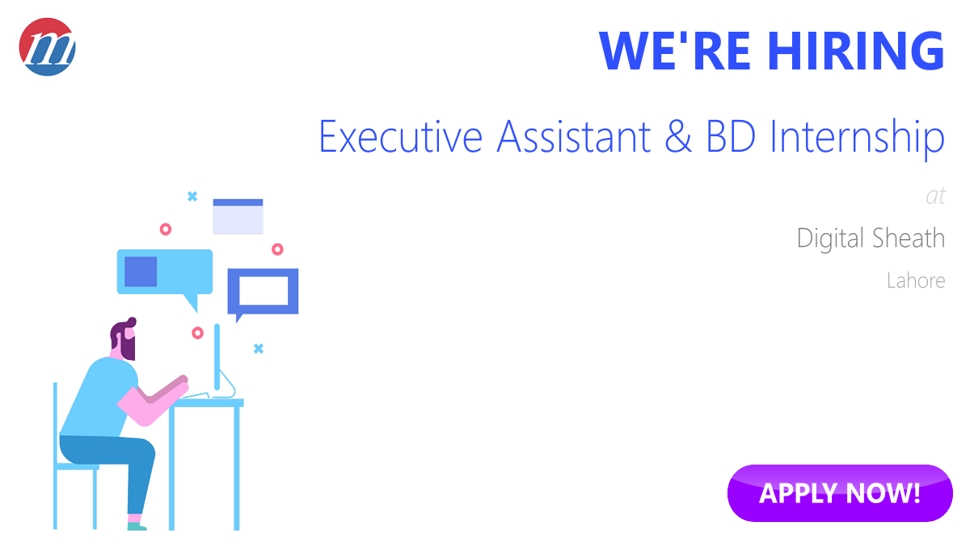 HotJobsPakistan's tweet card. Executive Assistant & BD Internship Job in Digital Sheath ⭐ Post Resume ⏩ Apply Online 🚀 Ref.1427486