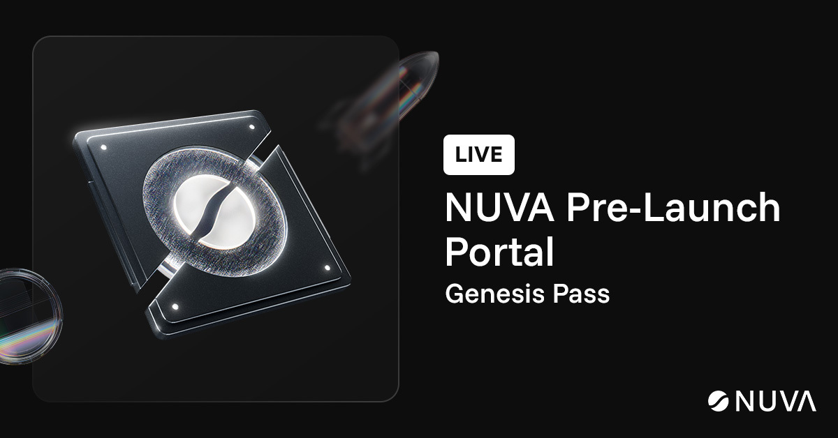 NUVAFinance's tweet card. NUVA Pre-launch Portal: Genesis Pass