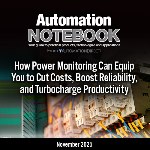 AutomationDirec's tweet card. In this issue of AUTOMATION NOTEBOOK, we explore all aspects of power, exploring the need for tools that can help engineers and operators avoid common problems that may result in unplanned downtime.