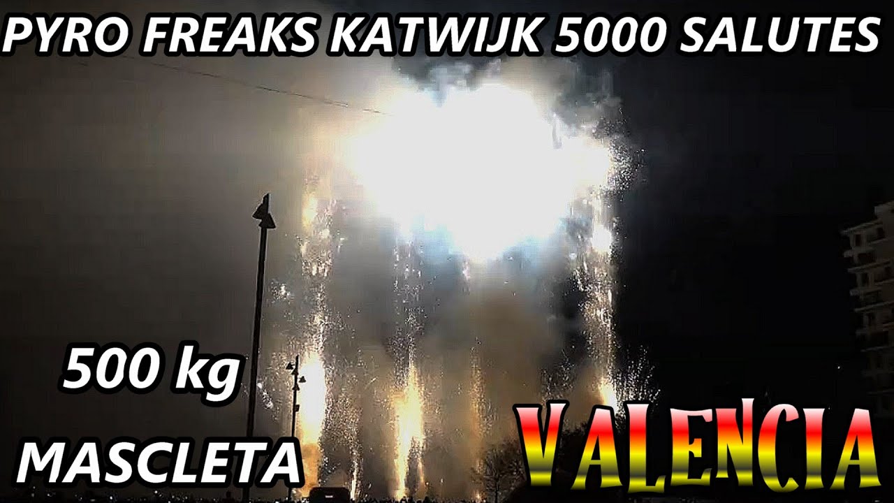 MaikelFCTMIA's tweet card. Pyro Freaks Katwijk MASCLETA 5000 Salutes 501 KG Fallas 2025 Valencia