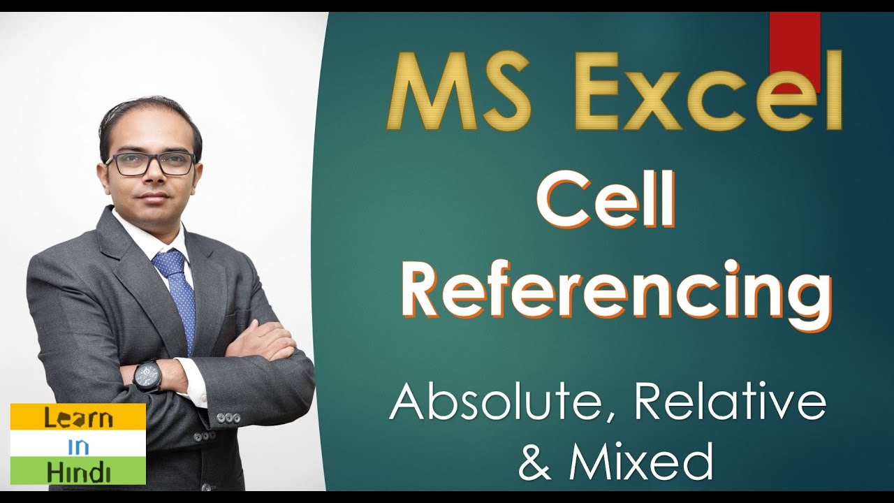 LogicalThing's tweet card. MS Excel Cell Referencing (Absolute, Relative or Mixed) in Hindi