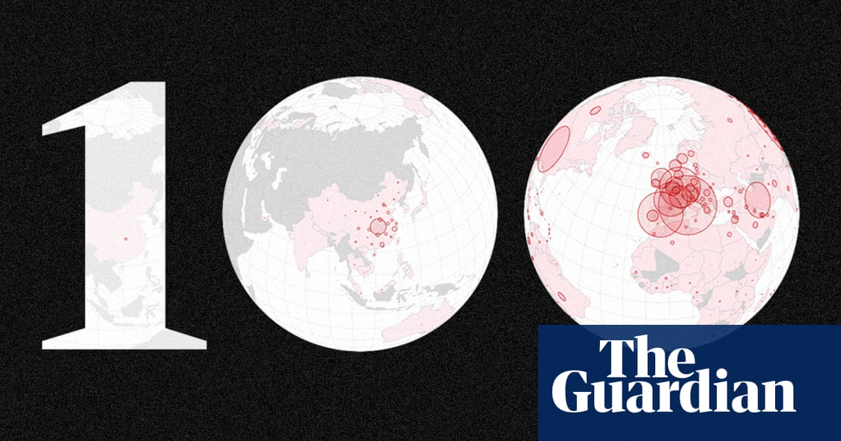 oundlegeog's tweet card. From early beginnings in China, the Covid-19 pandemic has spread rapidly across the globe