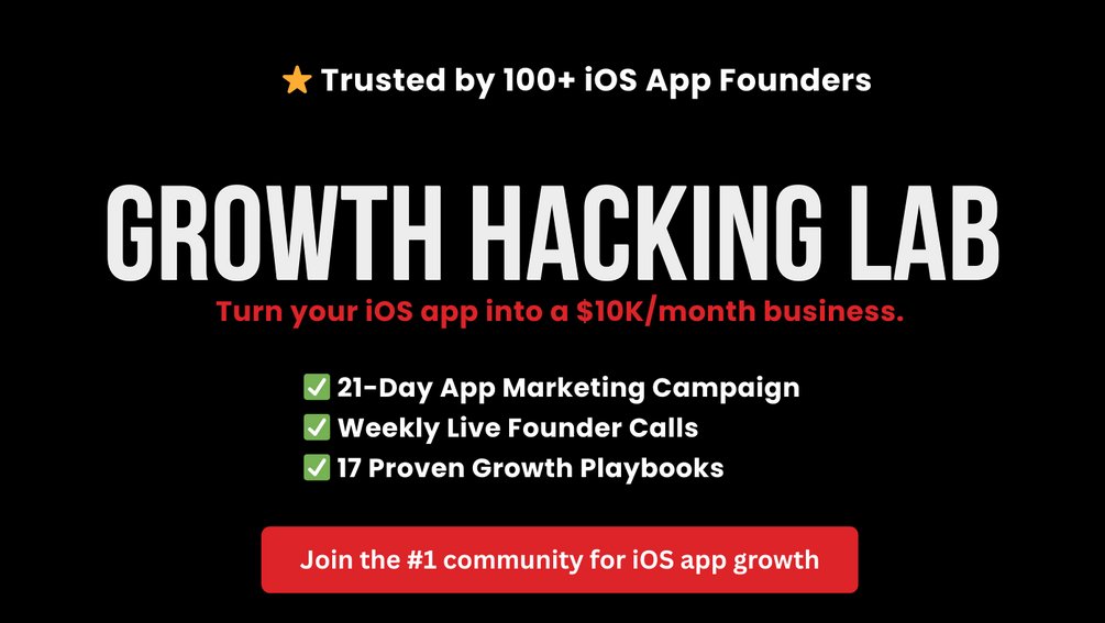 AIAdsApps's tweet card. Turn your iOS app from invisible to profitable - in 21 daysStop wasting months guessing.In three weeks, you’ll have a repeatable growth system to get discovered, rank higher, and convert installs i...