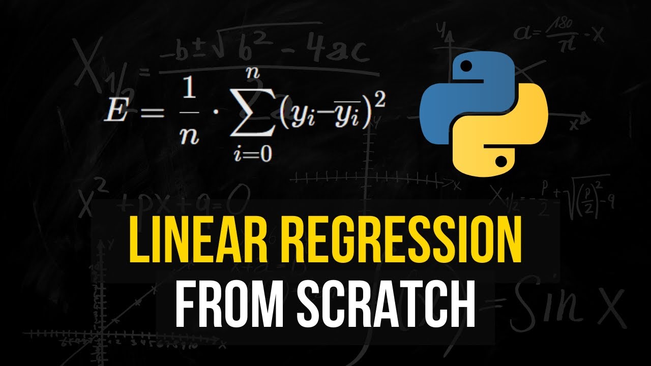 PythonPr's tweet card. Linear Regression From Scratch in Python (Mathematical)