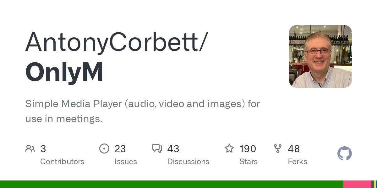 SoundBoxWare's tweet card. Simple Media Player (audio, video and images) for use in meetings. - AntonyCorbett/OnlyM