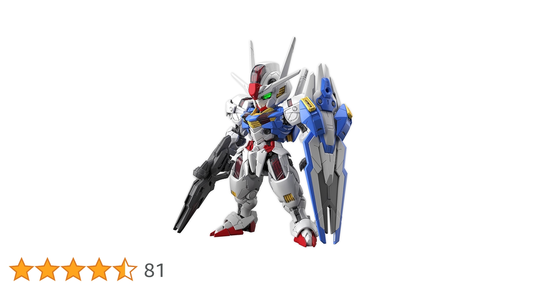 AtakX2525's tweet card. SDガンダムのフォルムにMGの技術を集約した新次元のSDハイエンドブランド「MGSD」より、ガンダムエアリアルが登場！ ■内部のフレームはメタリックなシルバーパーツや複数の成形色を組み合わせ、高密度な造形を実現。 ■フロントアーマーは上方へ可動し、多重関節を有する脚部の可動域を確保。外装のスライド可動を伴う立膝の動きも自然に表現。 ■カメラアイはクリアパーツとシルバーパーツを使用し、メカニカ...