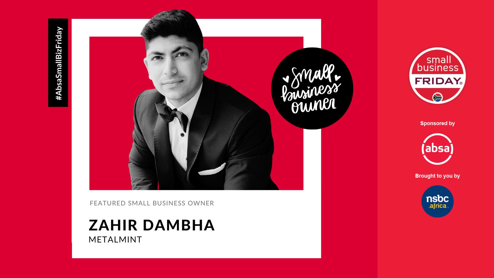 SmallBizFriday's tweet card. Meet this week's Absa Small Business Friday featured small business - Metalmint. In the realm of business innovation, there are moments when frustration