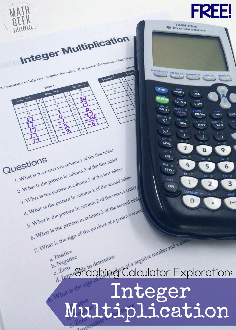 mathgeekmama's tweet card. Incorporate technology into your classroom as you help students explore integer multiplication. This simple lesson will help kids make sense of integers.