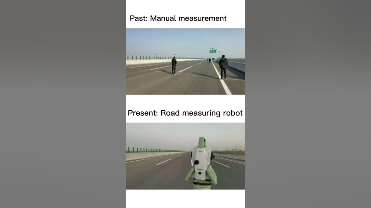 AgileX_Robotics's tweet card. How to do measurements of road construction? Past VS Present