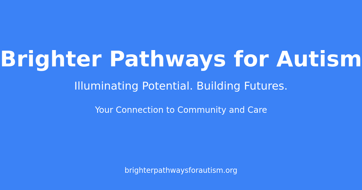 BrighterPAutism's tweet card. Connect with autism families, access specialized resources, find community support, and build lasting friendships.