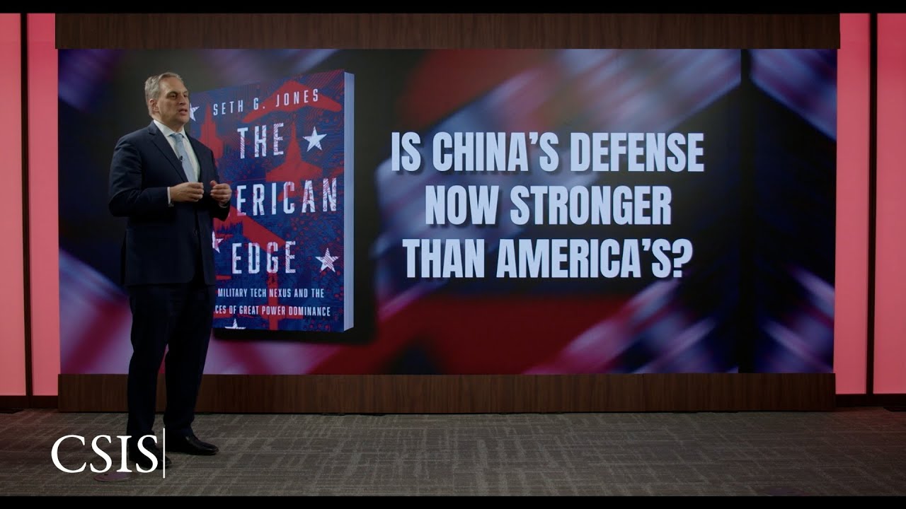 CSIS's tweet card. (2/3) Is China's Defense Now Stronger than America's? | Seth Jones:...