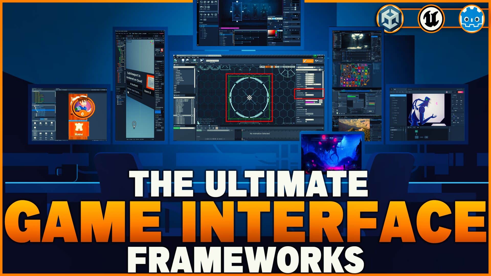 gamefromscratch's tweet card. User interface or UI/GUI are a core part of a successful game and today we look at the top UI gamedev UI middleware for Unity, Unreal & Godot