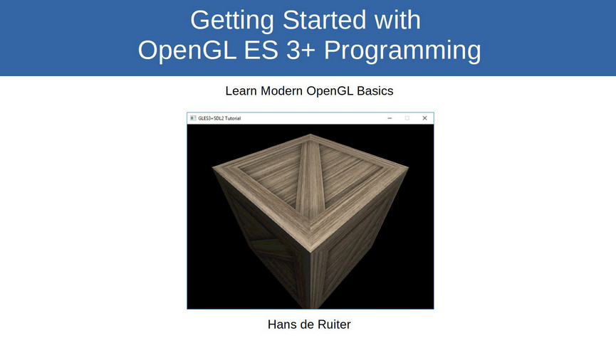 cybereality's tweet card. This is the second book in a series by Hans de Ruiter on getting started with OpenGL ES3. I recommend reading them in order, Modern Graphics Programming Primer is a better place to start. Getting...