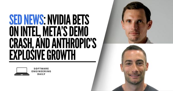 software_daily's tweet card. SED News is a monthly podcast from Software Engineering Daily where hosts Gregor Vand and Sean Falconer unpack the biggest stories shaping software engineering, Silicon Valley, and the broader tech...