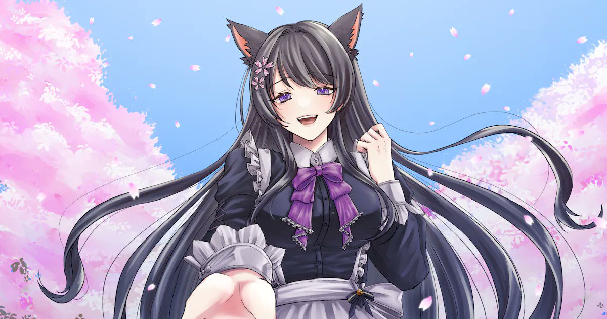 log_tadaima's tweet card. あかねさんこんにちは！ いつも素敵なイラスト拝見させていただいております。 Vライバーのことえ(@cotoesan_V)と申します。 今回はIRIAMという配信アプリの返礼品用の1枚絵をご依頼させていただければと思います。 キャラクター 猫耳メイドのお姉さん。リスナーさんをよしよししてます。ビジュアルは以下の資料をご参照ください。 構図 空の背景をバックに右手を差し伸べてる構図でお願いいたし...