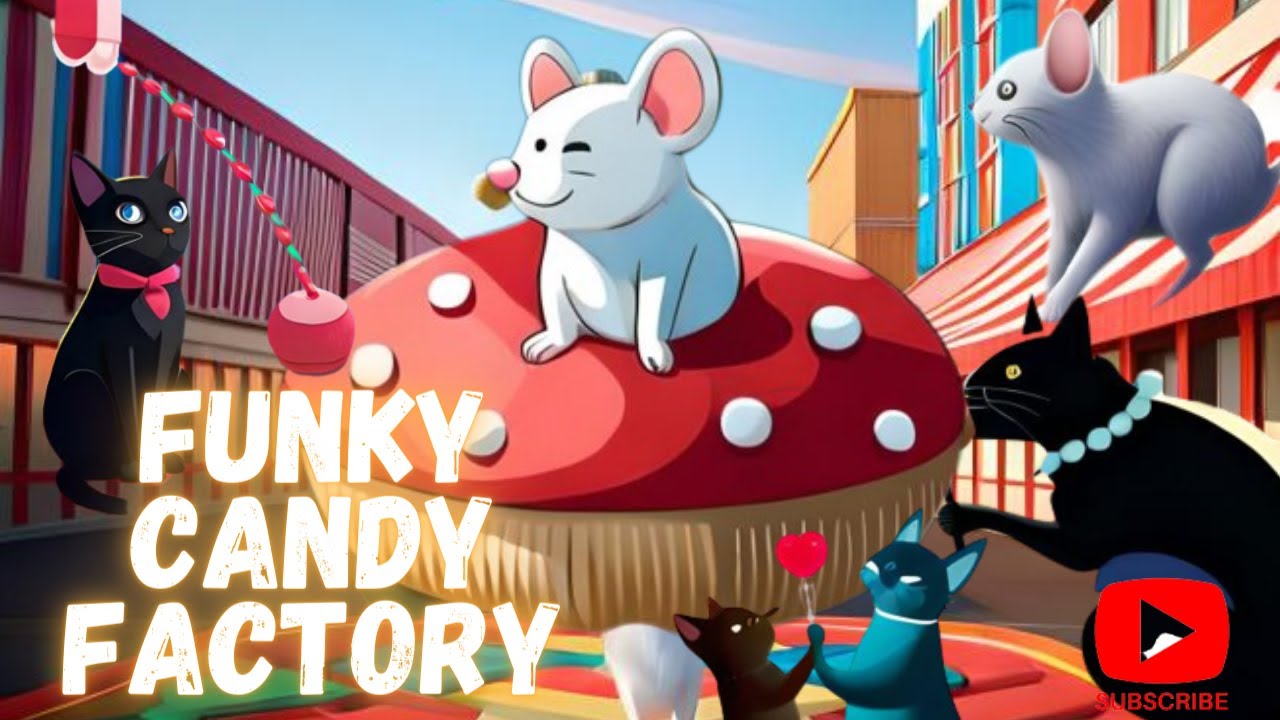 CodeRoboDev's tweet card. Funky Candy Factory Adventures |Sweetville's Cartoon Heroes in Action...