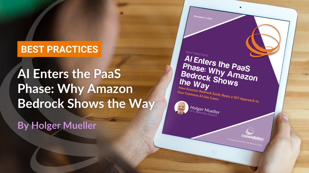 constellationr's tweet card. Executive Summary This report covers current and evolving trends in the artificial intelligence (AI) space. The fast progression from pure compute and infrastructure advances has evolved into a