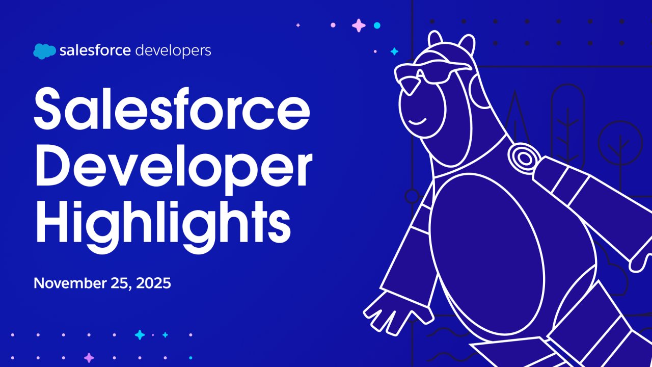 SalesforceDevs's tweet card. Here's your monthly roundup of curated content, events, and resources to support your Salesforce development journey. New on the Salesforce Developers YouTube channel Explore Document AI in Data 360...
