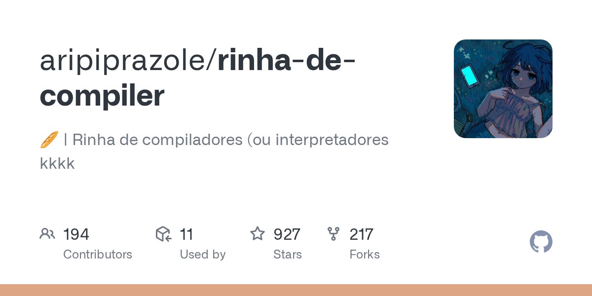 io_gabx's tweet card. 🥖 | Rinha de compiladores (ou interpretadores kkkk - aripiprazole/rinha-de-compiler