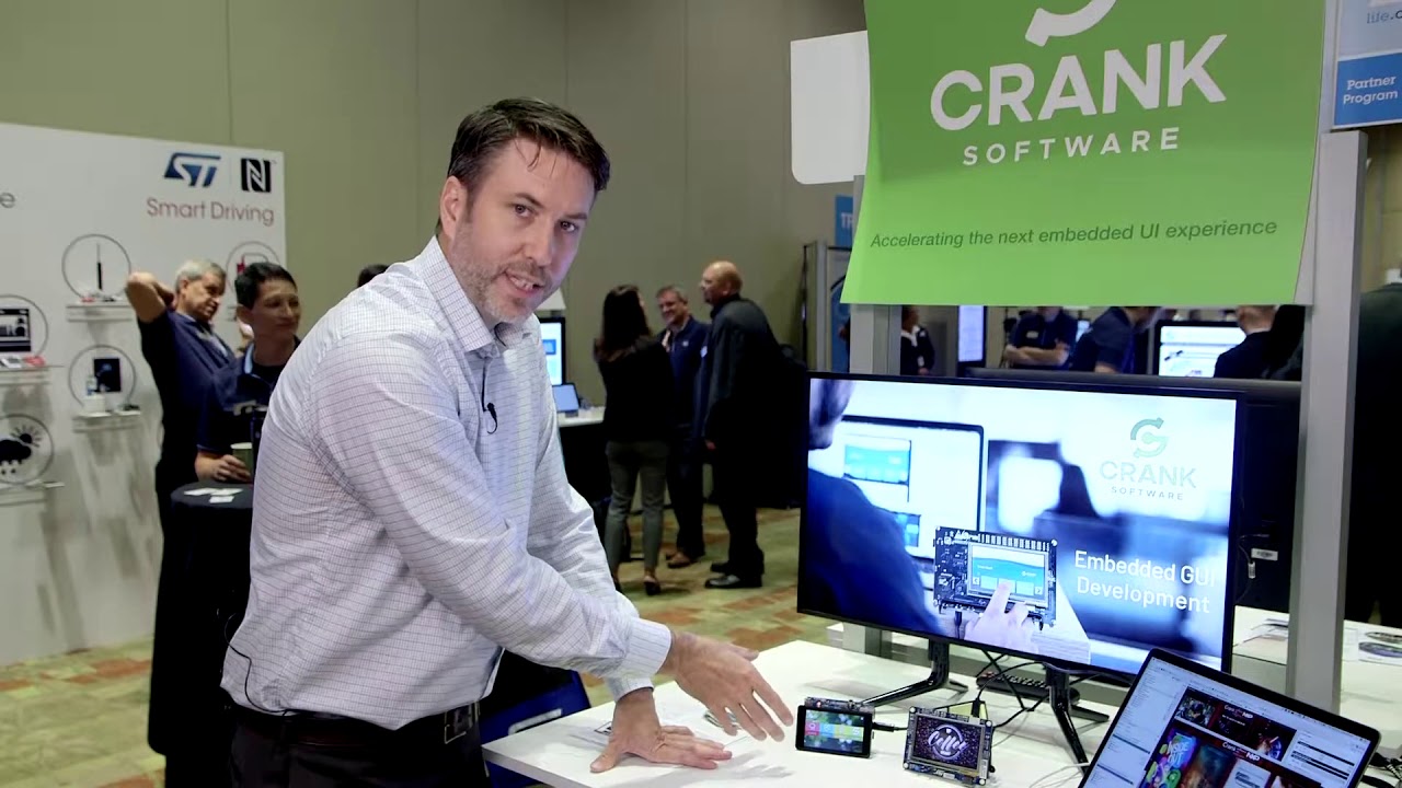 ST_World's tweet card. Developers Conference 2019: Crank Software - Build Rich Embedded GUIs...