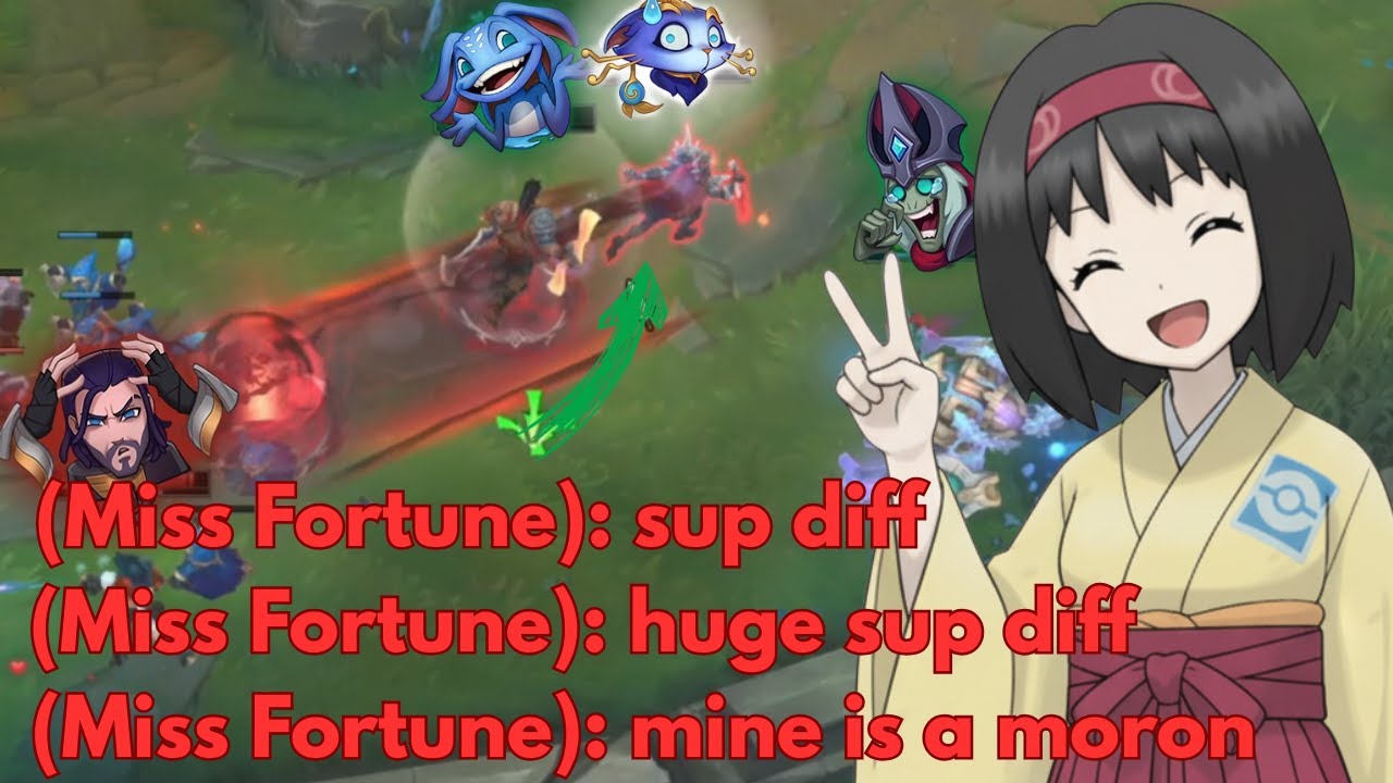 gymldrerika's tweet card. MAOKAI CAUSES MISS FORTUNE TO TILT! Pokémon League of Legends Ep. 8