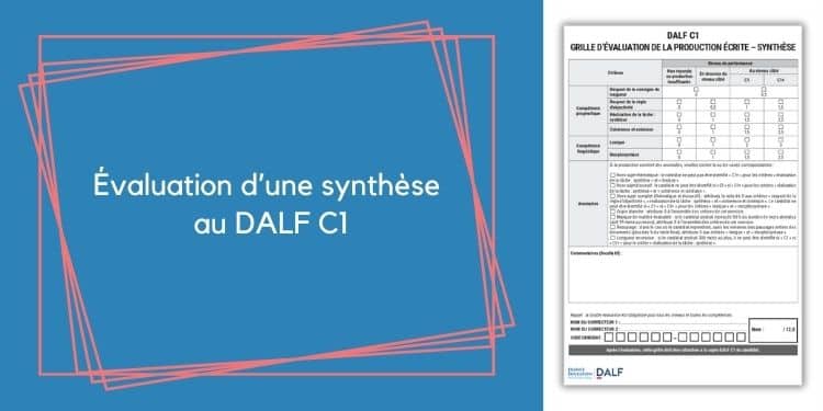 communfrancais2's tweet card. Exemple d'évaluation d'une synthèse au DALF C1, selon les critères de la nouvelle grille d'évaluation, en vigueur depuis 2022.